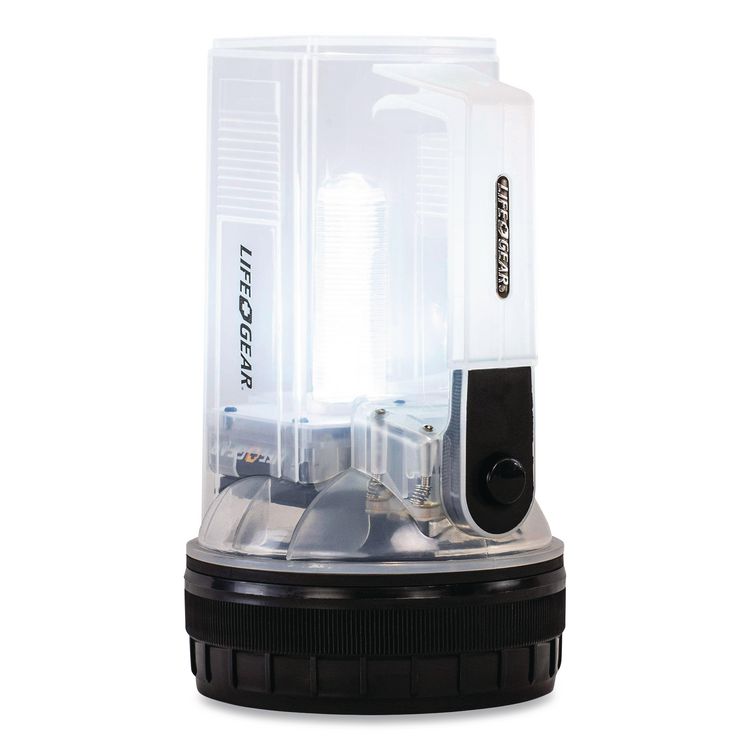 LifeGear AR Tech Spotlight and Lantern, 4 AA Batteries Included, Clear