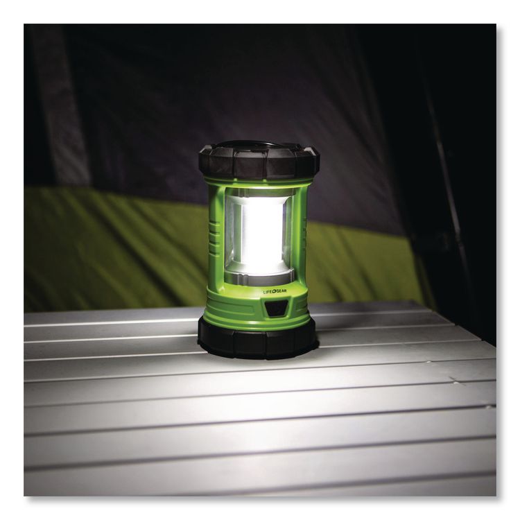 LifeGear Rechargeable Green Lantern and Power Bank, Rechargeable Lithium Ion Battery (Included), Green