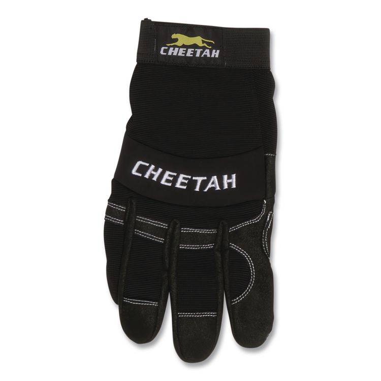 Cheetah 935CH Gloves, EN388: 2X21, 10" Long, X-Large, Black, Pair
