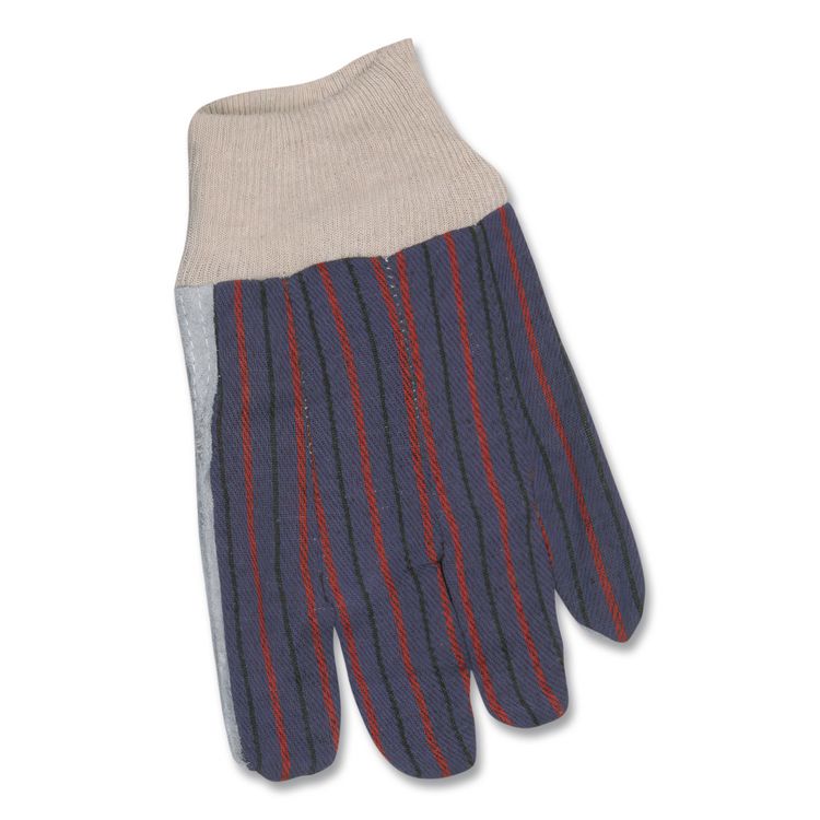 1040 Leather Palm Glove, Clute Cut, Straight Thumb, 11.61" Long, Large, Gray/White, 12 Pairs