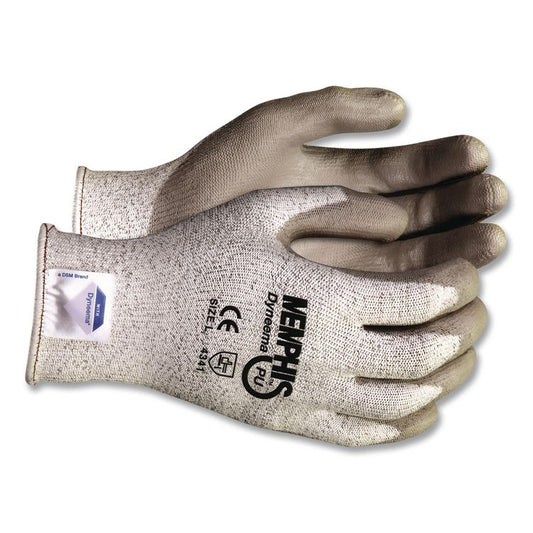 Dyneema Gloves, EN388: 4341, Large, Gray/White, Pair