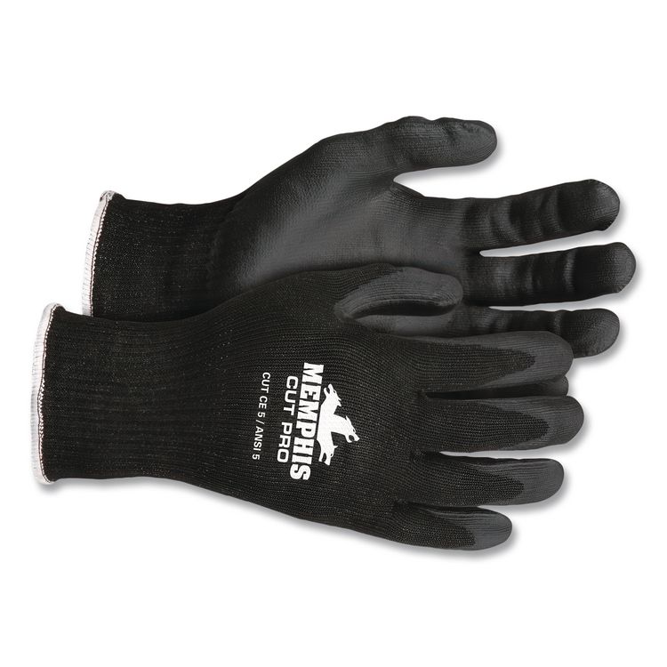 Cut Pro 92720NF Gloves, 10" Long, X-Large, Black, Pair
