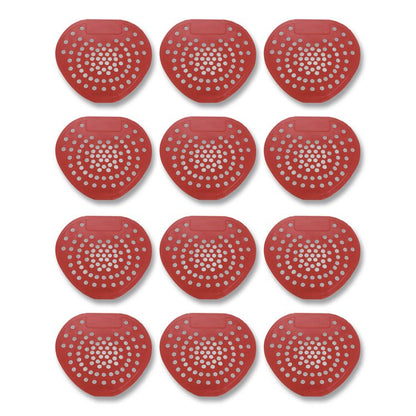 Health Gards Vinyl Urinal Screen, Cherry Scent, 7.75 x 6.88, Red, Dozen