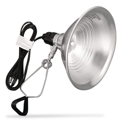 Clamp Lights, E26 Bulb, 7 x 8.5 x 8.5, Gray