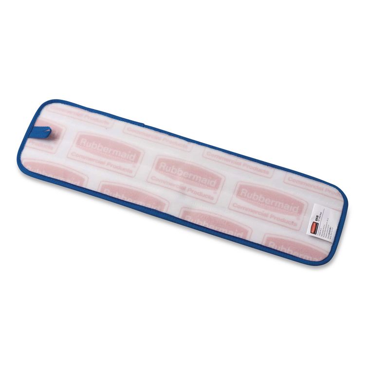 Microfiber Wet Mopping Pad, 24" Long, Split Nylon/Polyester Blend, Blue, 12/Carton