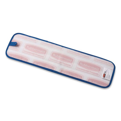 Microfiber Wet Mopping Pad, 24" Long, Split Nylon/Polyester Blend, Blue, 12/Carton