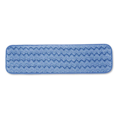 Microfiber Wet Mopping Pad, 24" Long, Split Nylon/Polyester Blend, Blue, 12/Carton