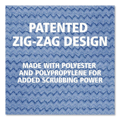 Microfiber Wet Mopping Pad, 24" Long, Split Nylon/Polyester Blend, Blue, 12/Carton
