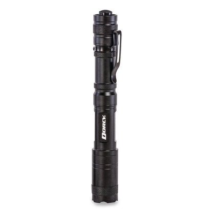 Aluminum Slide Focus Flashlight, 2 AA Batteries (Included), Black