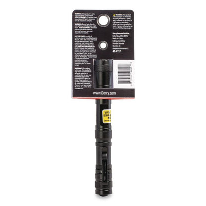 Aluminum Slide Focus Flashlight, 2 AA Batteries (Included), Black