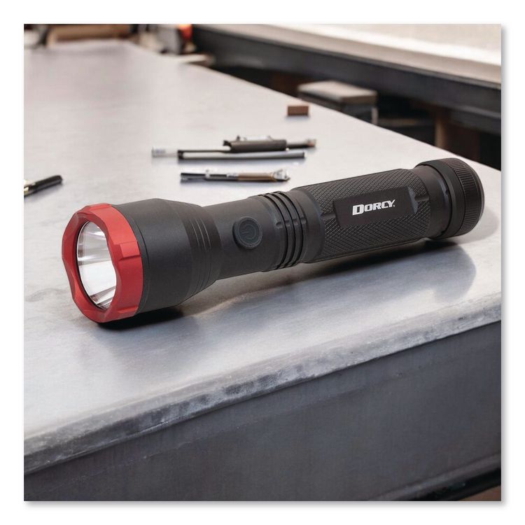 Ultra HD Aluminum Flashlight, 4 AA Batteries (Included), Black