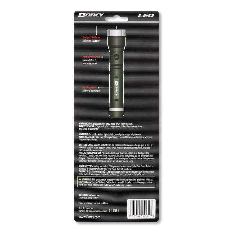 Ultra HD Aluminum Flashlight, 4 AA Batteries (Included), Black