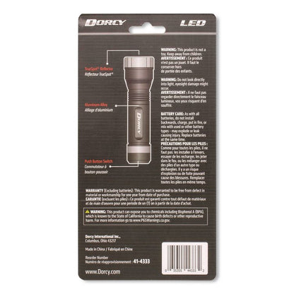 Ultra HD Aluminum Flashlight, 3 AAA Batteries (Included) Black
