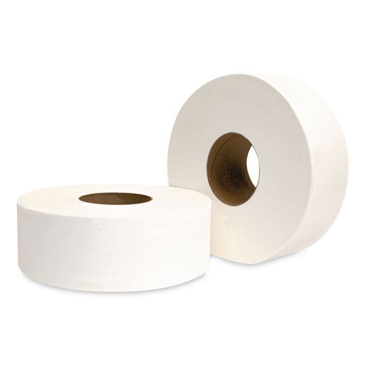 JRT Jumbo Bath Tissue, Septic Safe, 2-Ply, 3.3" x 500 ft, White, 12 Rolls/Carton