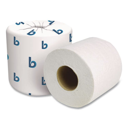 Two-Ply Toilet Tissue, Septic Safe, White, 125 ft Roll Length, 500 Sheets/Roll, 96 Rolls/Carton