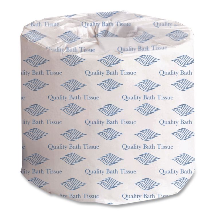 Standard Bath Tissue, Individually Wrapped Rolls, Septic Safe, 1-Ply, White, 1,000 Sheets/Roll, 96 Rolls/Carton