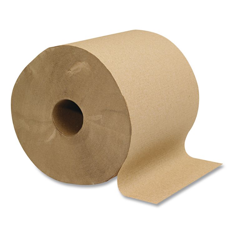 Hardwound Roll Towels, 1-Ply, 8" x 300 ft, Natural, 12 Rolls/Carton