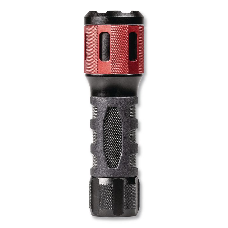 Ultra HD Twist Flashlight Area Light, 3 AAA Batteries (Included), Red/Black