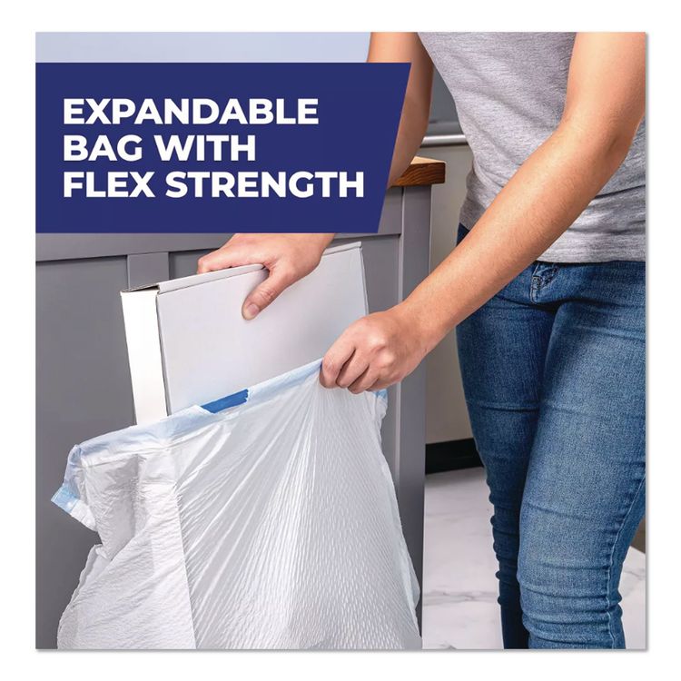 Ultra Strong Scented Tall Kitchen Bags, Drawstring, 13 gal, Clean Burst, 24.75" x 24.88", White, 80 Bags/Box, 3 Boxes/Carton