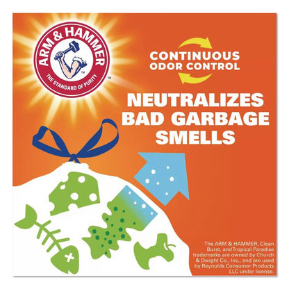 Ultra Strong Scented Tall Kitchen Bags, Drawstring, 13 gal, Clean Burst, 24.75" x 24.88", White, 80 Bags/Box, 3 Boxes/Carton