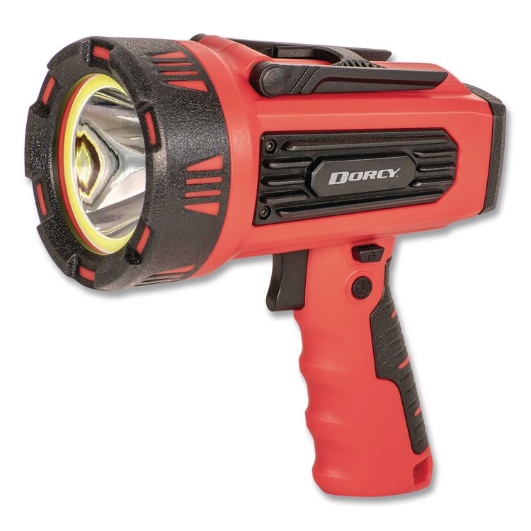 Rechargeable Ultra HD Spotlight with Power Bank, Rechargeable Lithium Ion Battery (Included), Red
