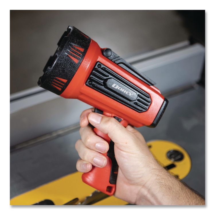 Rechargeable Ultra HD Spotlight with Power Bank, Rechargeable Lithium Ion Battery (Included), Red