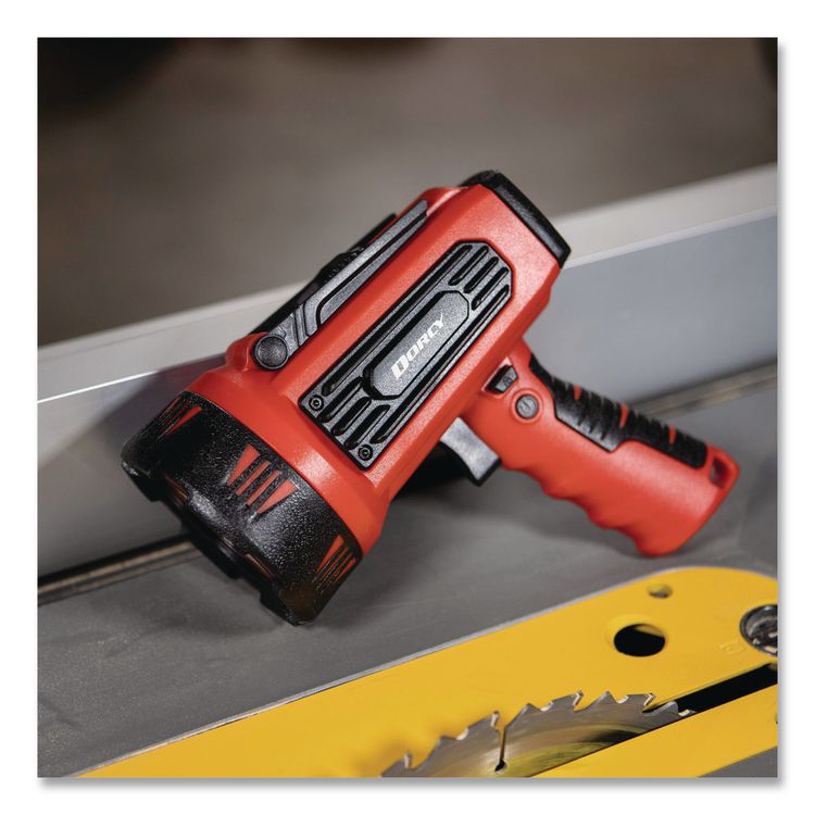 Rechargeable Ultra HD Spotlight with Power Bank, Rechargeable Lithium Ion Battery (Included), Red