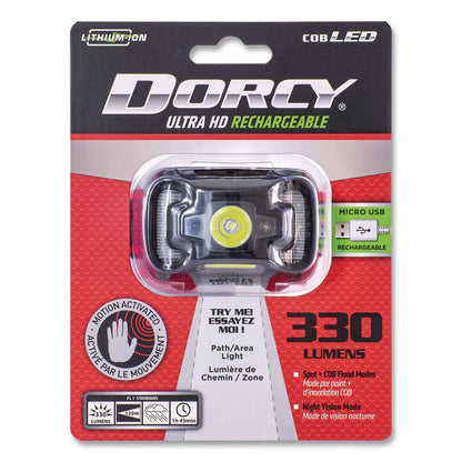 Ultra HD Rechargeable Headlamp, Rechargeable Lithium Ion Battery (Included), Black