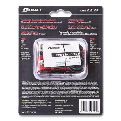 Ultra HD Rechargeable Headlamp, Rechargeable Lithium Ion Battery (Included), Black