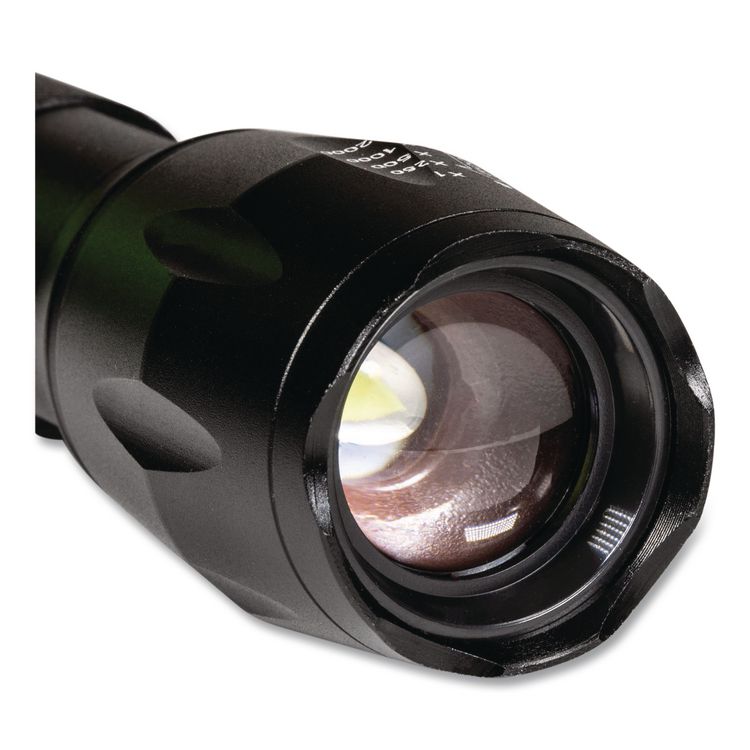 Ultra HD Rechargeable Aluminum Flashlight, Rechargeable Lithium Ion Battery (Included), Black