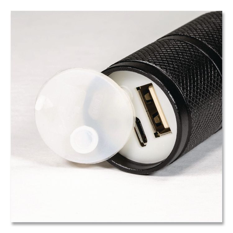 Ultra HD Rechargeable Aluminum Flashlight, Rechargeable Lithium Ion Battery (Included), Black