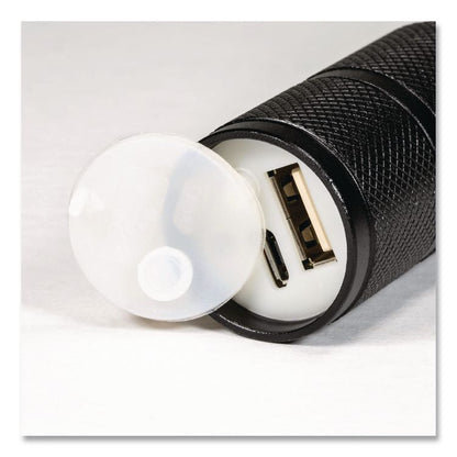 Ultra HD Rechargeable Aluminum Flashlight, Rechargeable Lithium Ion Battery (Included), Black