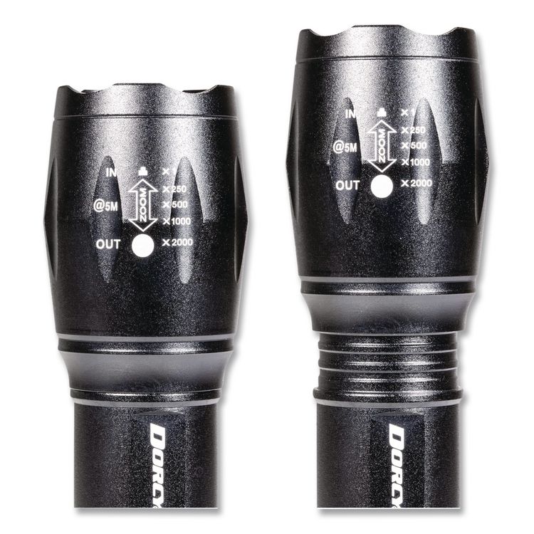 Ultra HD Rechargeable Aluminum Flashlight, Rechargeable Lithium Ion Battery (Included), Black