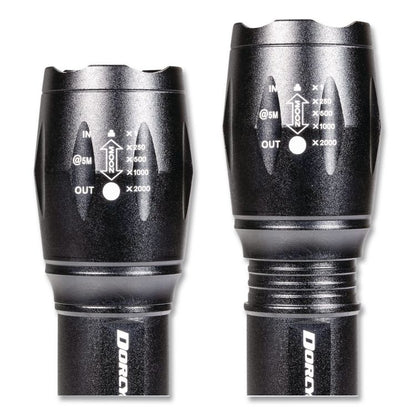 Ultra HD Rechargeable Aluminum Flashlight, Rechargeable Lithium Ion Battery (Included), Black