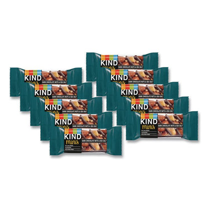 Minis, Dark Chocolate Nuts/Sea Salt, 0.7 oz Bar, 10/Pack