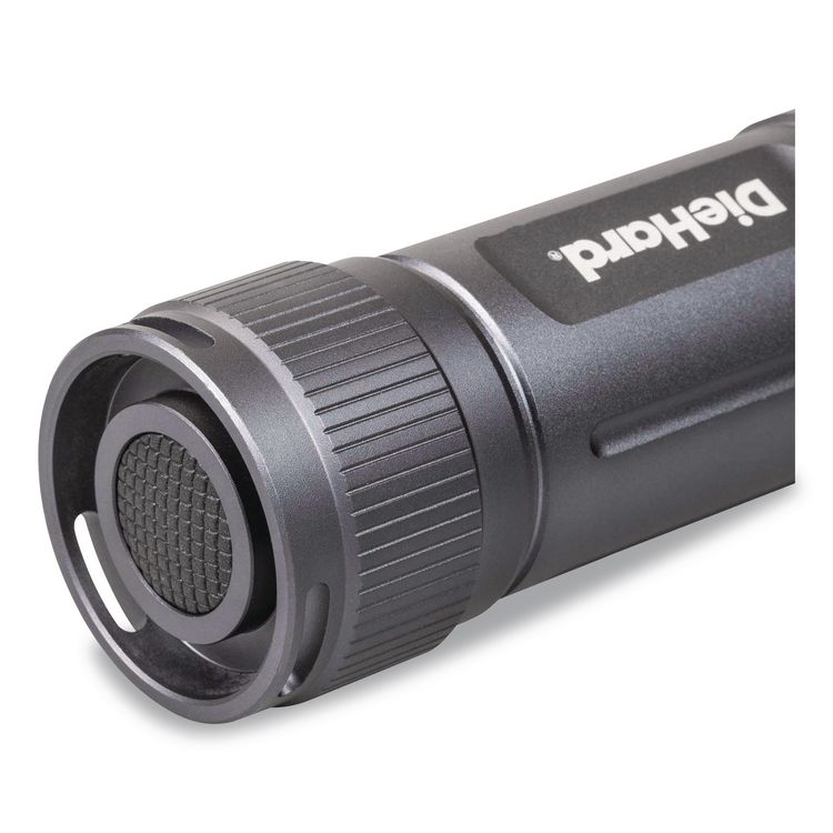 DieHard Twist Focus Aluminum 800 Lumen Flashlight, 3 AAA (Batteries (Included), Gray