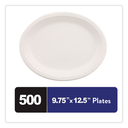 Classic Paper Dinnerware, Platter, 9.75 x 12.5, White, 500/Carton