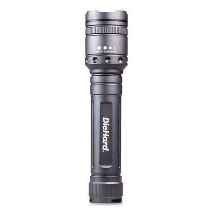 DieHard Twist Focus 3,000 Lumen Aluminum Flashlight, 9 AA Batteries (Included), Gray