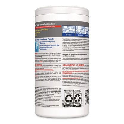 CloroxPro ScreenPlus Screen Sanitizing Wipes, 6 x 8, Citrus Blend, White, 75/Canister, 6 Canisters/Carton