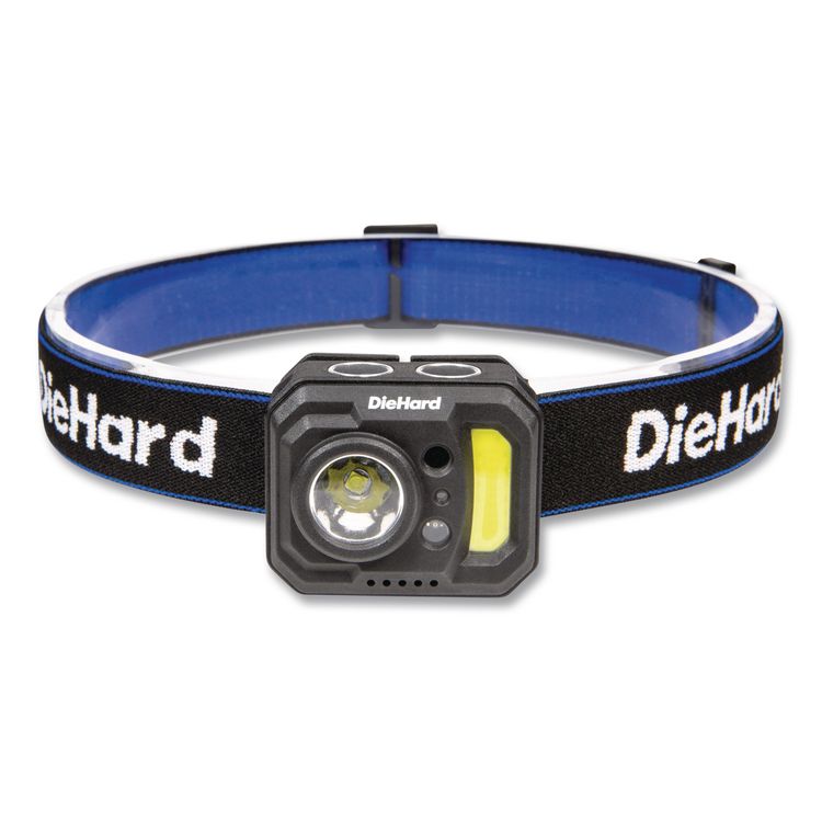 DieHard USB-C Rechargeable Motion Sensor Headlamp, Rechargeable Lithium Ion Battery (Included), Black
