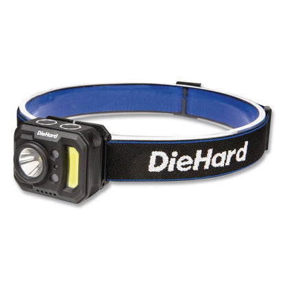 DieHard USB-C Rechargeable Motion Sensor Headlamp, Rechargeable Lithium Ion Battery (Included), Black