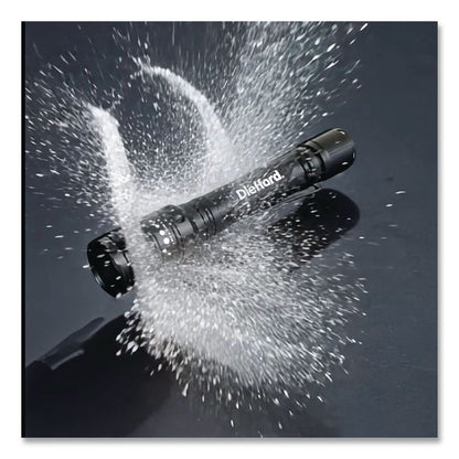 DieHard Aluminum 270 Lumen Twist Focus Flashlight with Pocket Clip, 2 AA Batteries (Included), Black