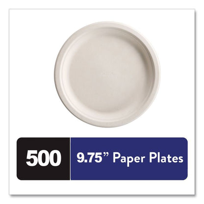 Classic Paper Dinnerware, Plate, 9.75" dia, White, 125/Pack, 4 Packs/Carton