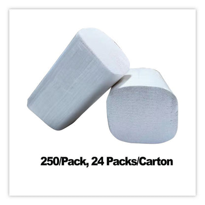 Premium Interfold Pop-Up Dispenser Napkin, 2-Ply, 6.5 x 8.3, White, 250/Pack, 24 Packs/Carton