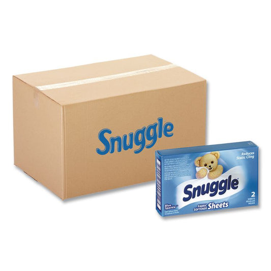 Vend-Design Fabric Softener Sheets, Blue Sparkle Scent, 2 Sheets/Box, 100 Boxes/Carton