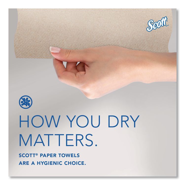 100% Recycled Hard Roll Paper Towels, 1-Ply, 8" x 900 ft, Brown, 6/Carton