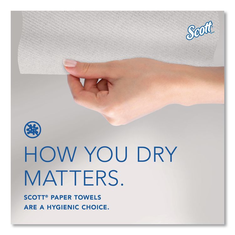 100% Recycled Hard Roll Paper Towels, 1-Ply, 8" x 700 ft, White, 6/Carton