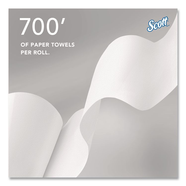 100% Recycled Hard Roll Paper Towels, 1-Ply, 8" x 700 ft, White, 6/Carton