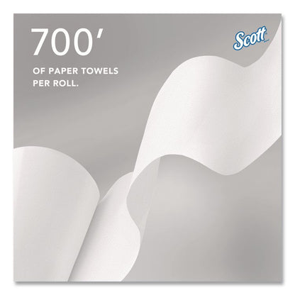 100% Recycled Hard Roll Paper Towels, 1-Ply, 8" x 700 ft, White, 6/Carton