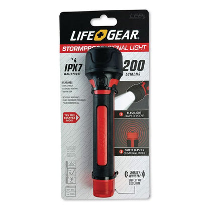 LifeGear Stormproof Signal Light, 4 AA Batteries (Included), Red